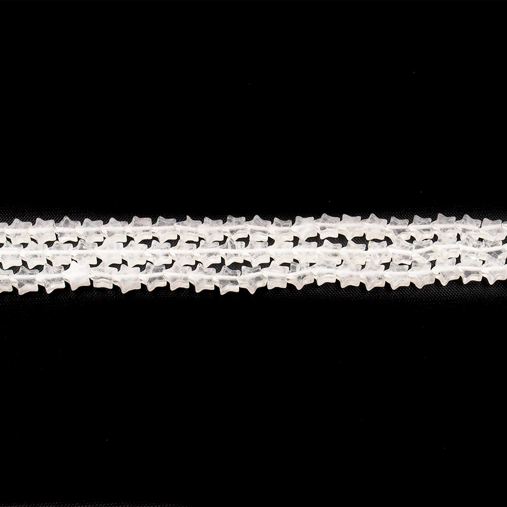 Фото товара кварц белый звездочки 6*6 мм