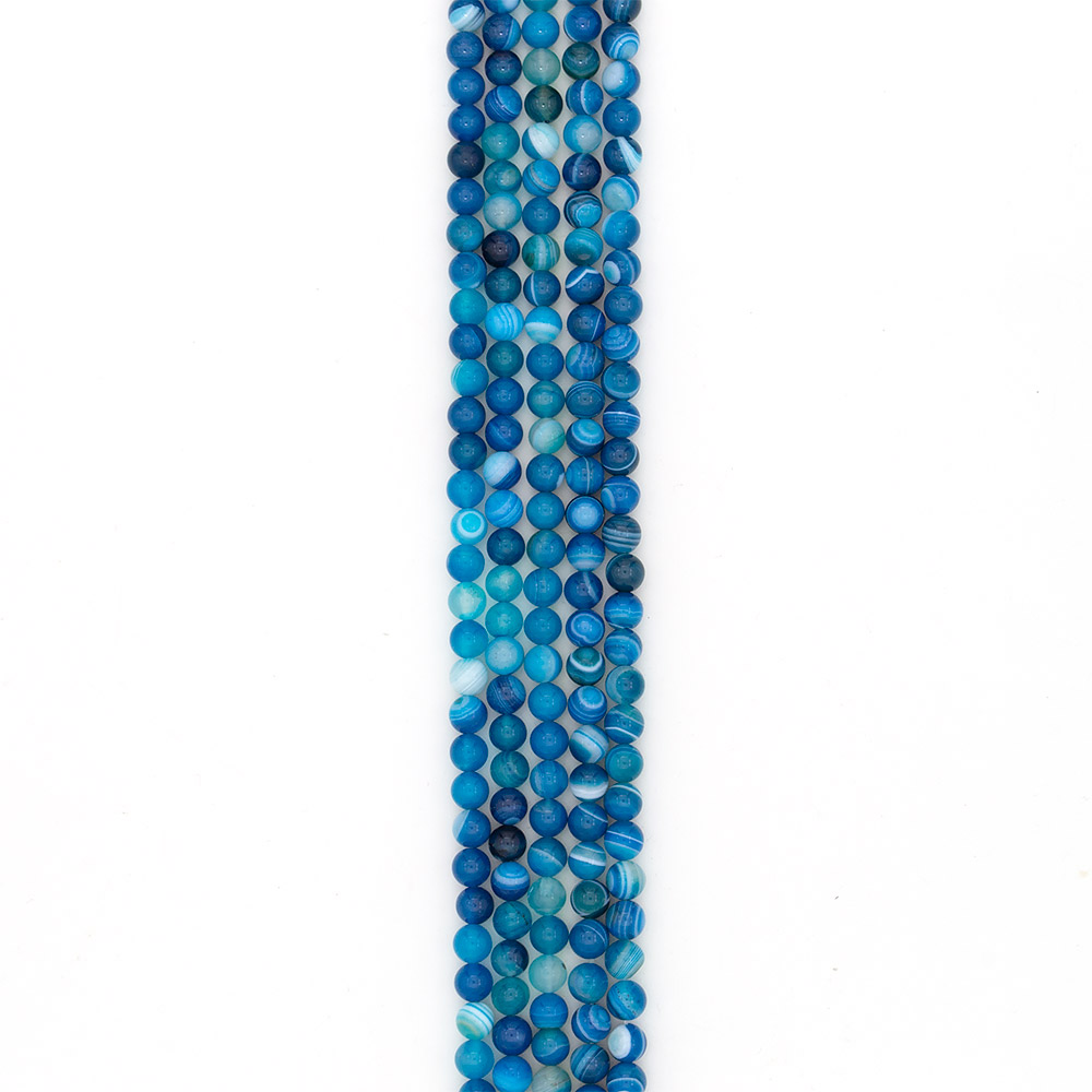 Фото товара агат шар цвет синий 8 мм