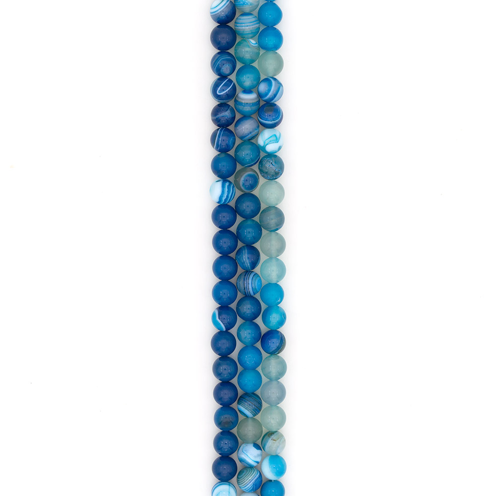 Фото товара агат шар цвет синий 12 мм