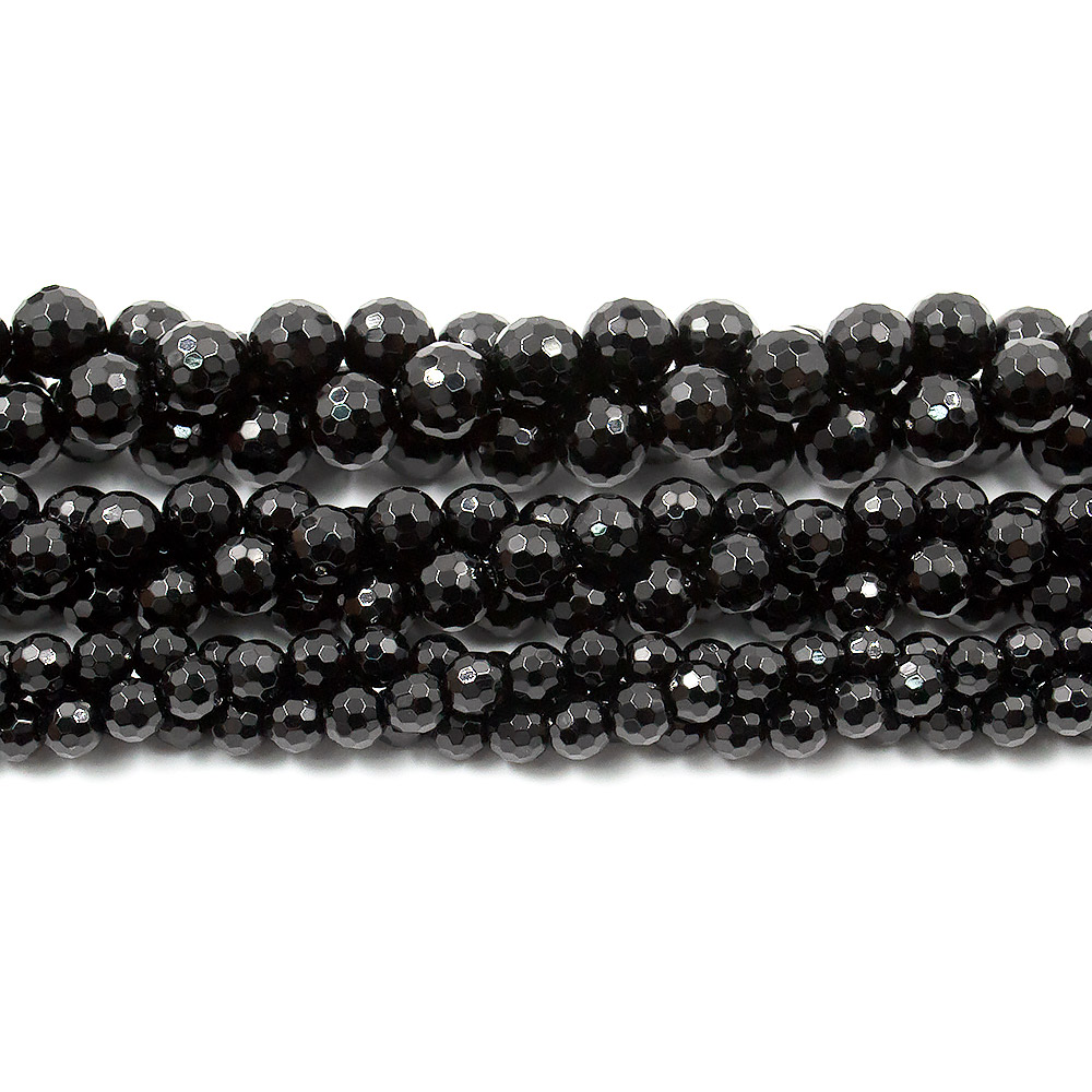 Оникс черный шар граненый