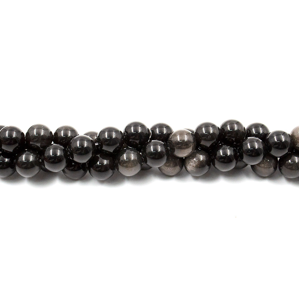 Фото товара обсидиан серебристый шар 10 мм 2 с.