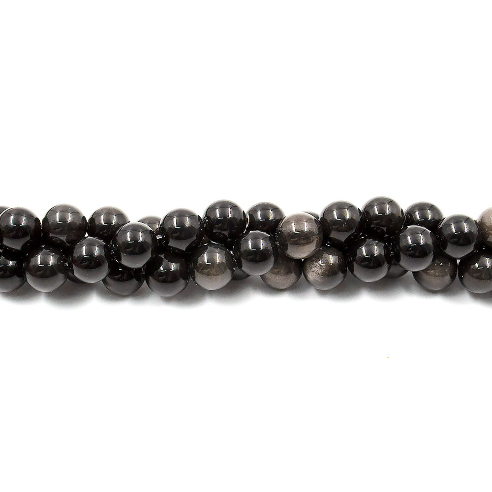 Обсидиан серебристый шар 10 мм 2 с.