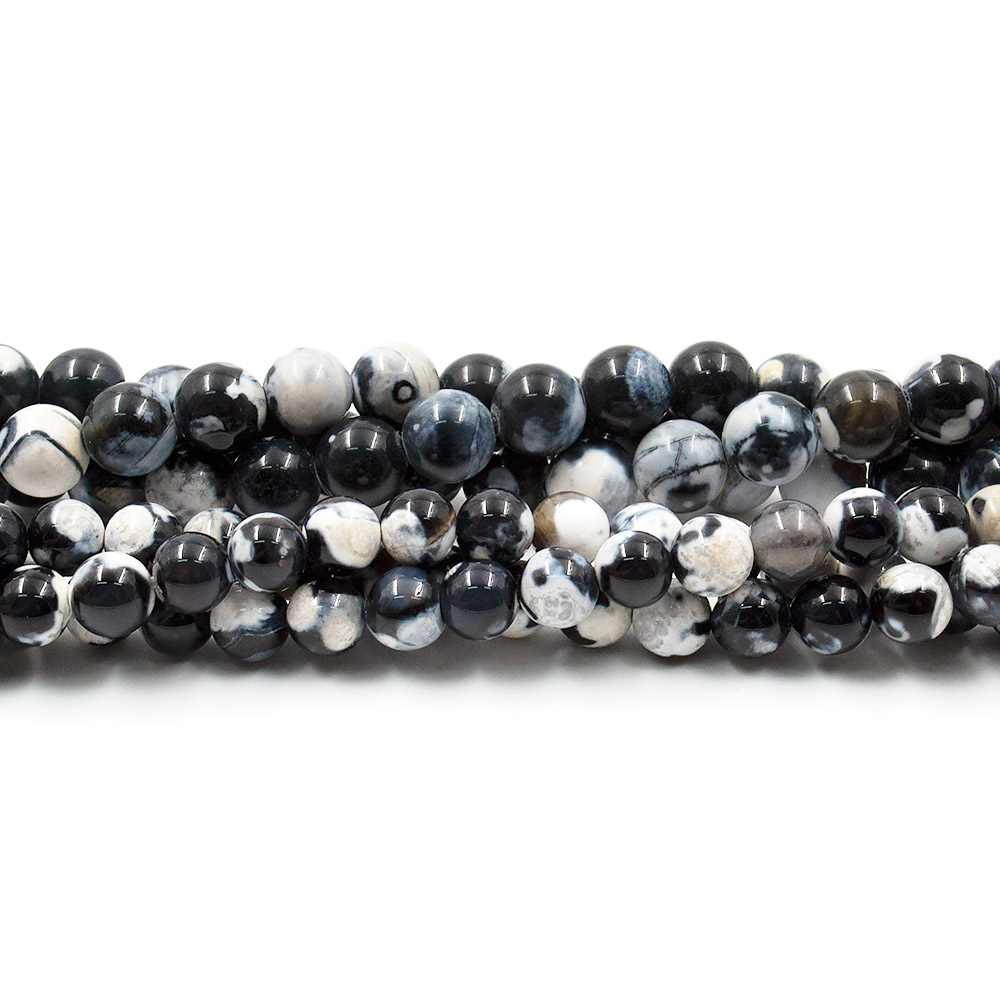 Фото товара агат "мозаика" шар цвет черно-белый