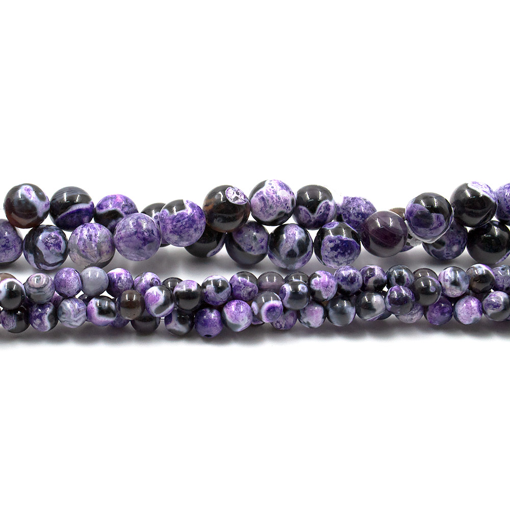 Фото товара агат "мозаика" шар цвет фиолетовый яркий