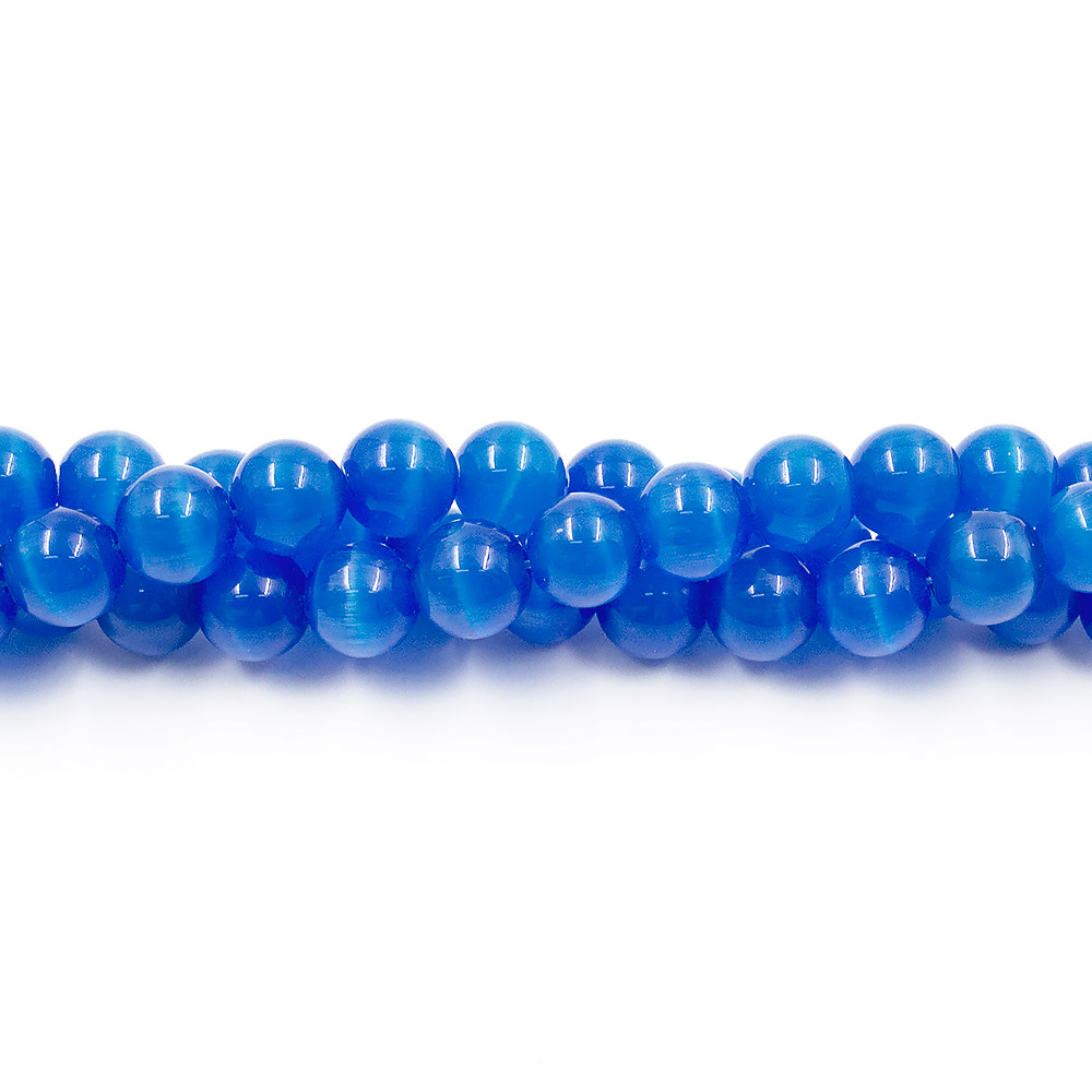 Кошачий глаз имитация шар цвет синий 12 мм 