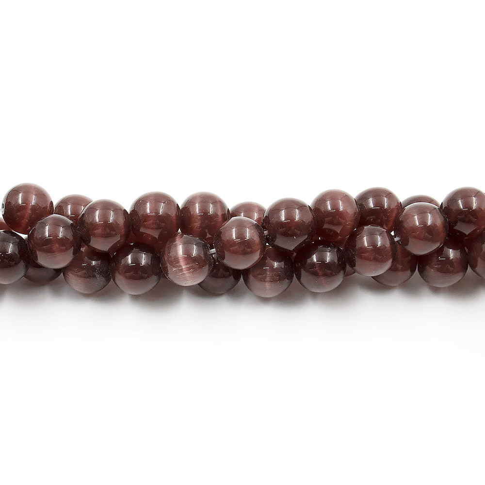 Кошачий глаз имитация шар цвет сливовый 12 мм