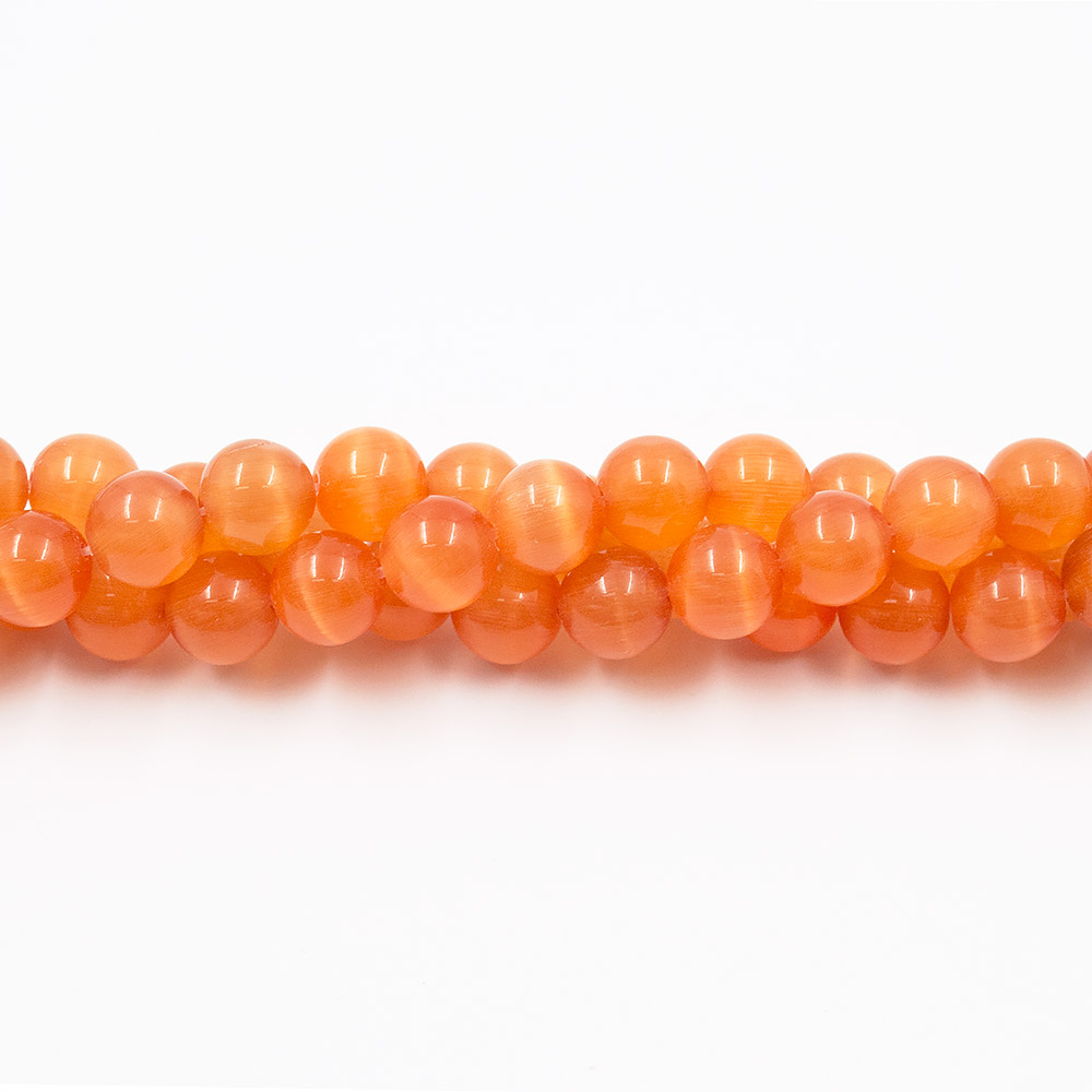 Фото товара кошачий глаз имитация шар цвет оранжевый 12 мм