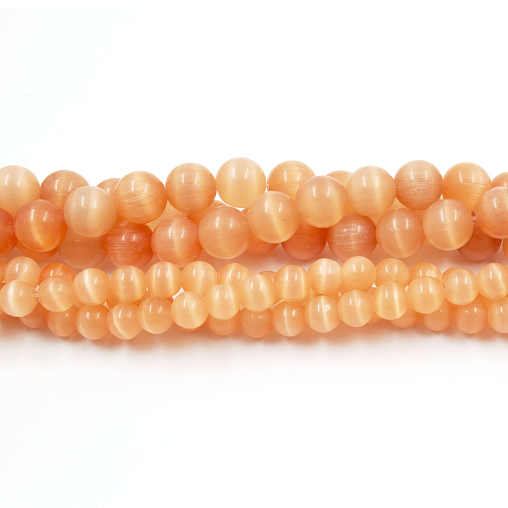 Кошачий глаз имитация шар цвет персиковый