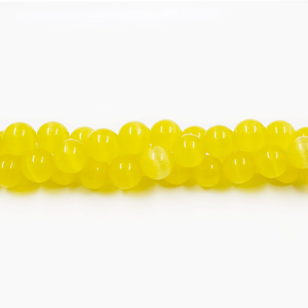 Кошачий глаз имитация шар цвет темно-желтый 12 мм 