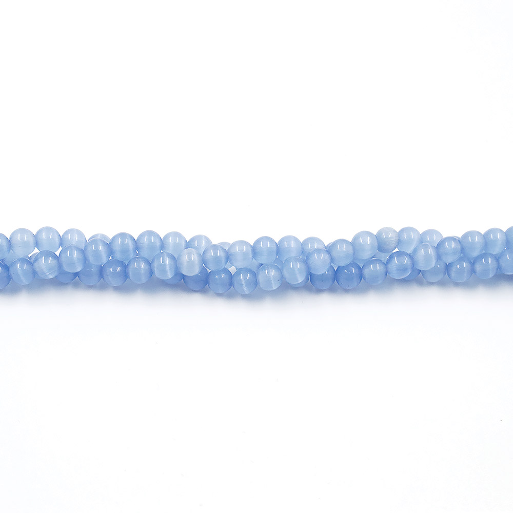 Фото товара кошачий глаз имитация шар цвет васильковый 6 мм