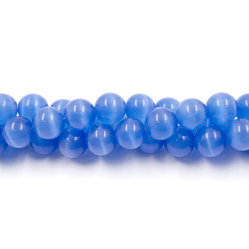 Кошачий глаз имитация шар цвет васильковый 12 мм