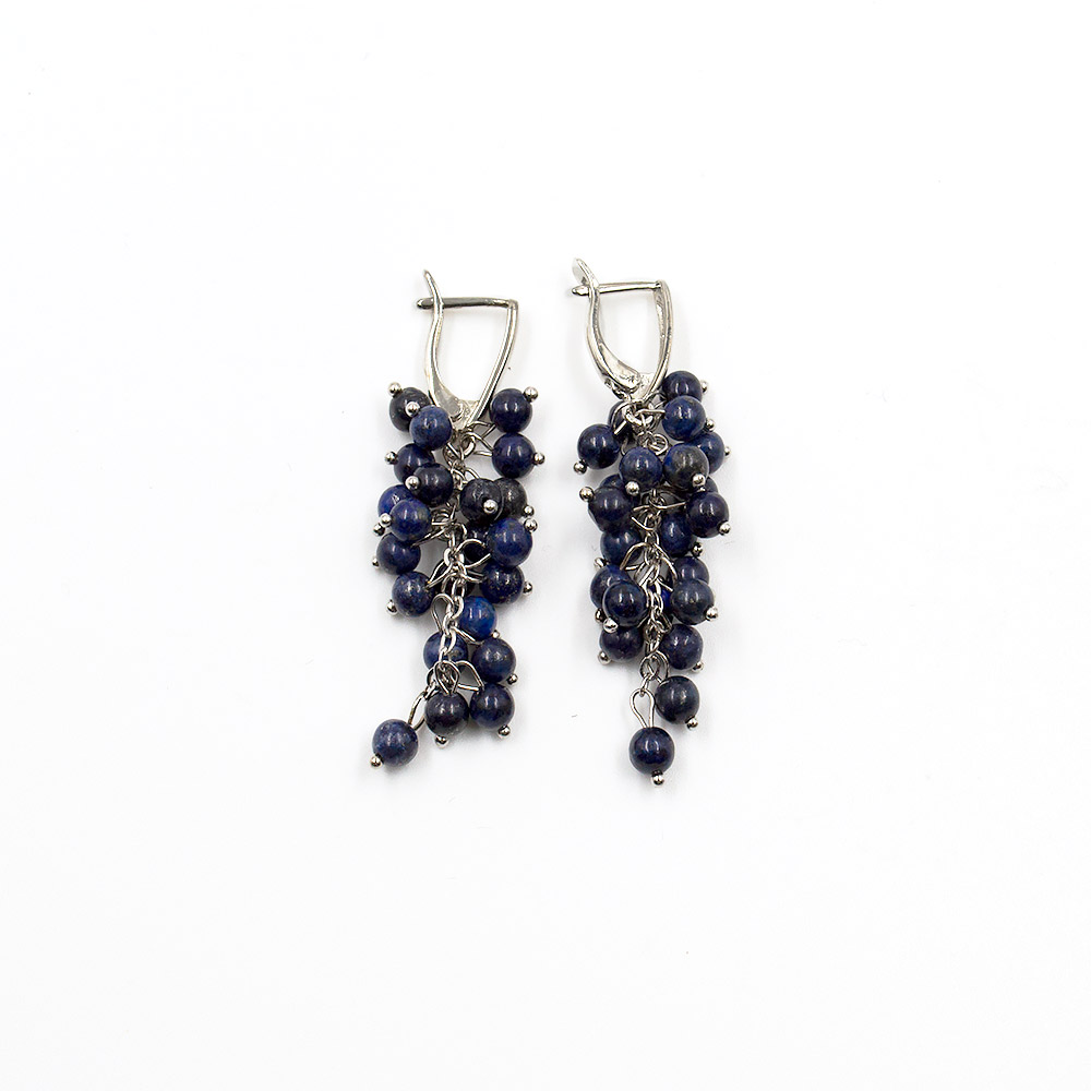 Фото товара серьги "гроздь" лазурит