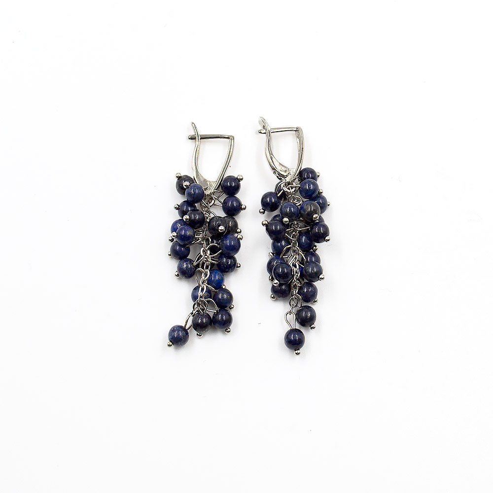 Серьги "Гроздь" лазурит