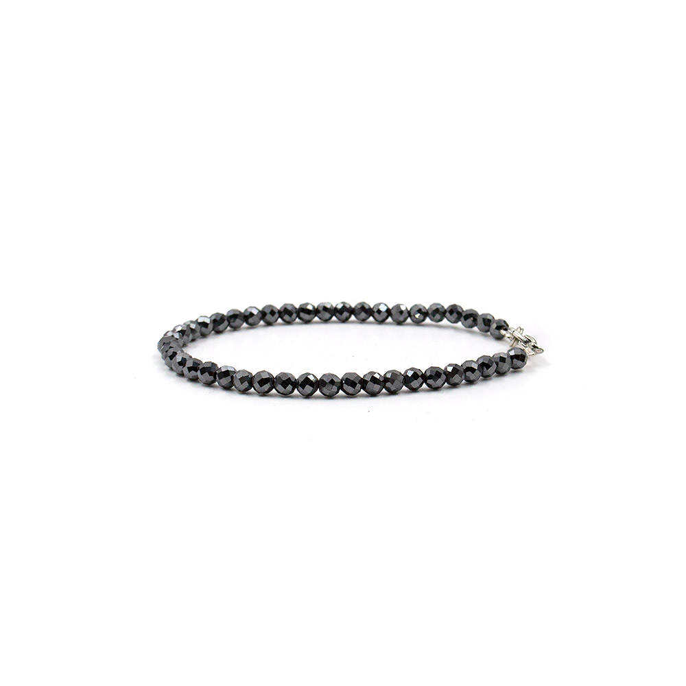 Фото товара браслет из гематита шар грань 4 мм люкс