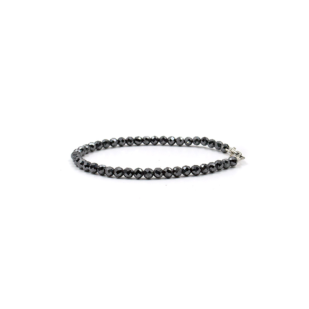 Фото товара браслет из гематита шар грань 4 мм люкс