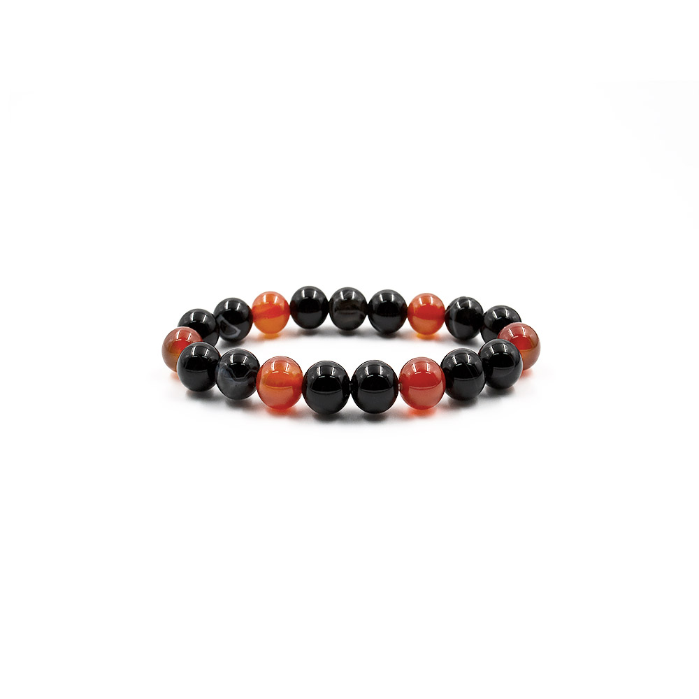 Фото товара браслет из агата черного, сердолика шар 2/1