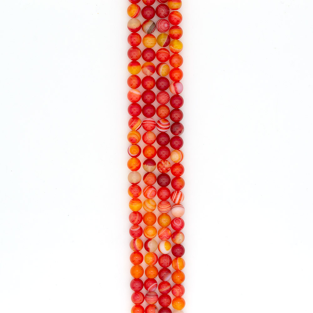 Фото товара агат шар цвет красно-оранжевый 10 мм