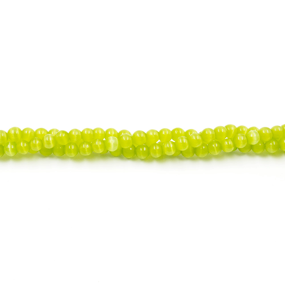 Фото товара кошачий глаз имитация шар цвет хризолит яркий  6 мм