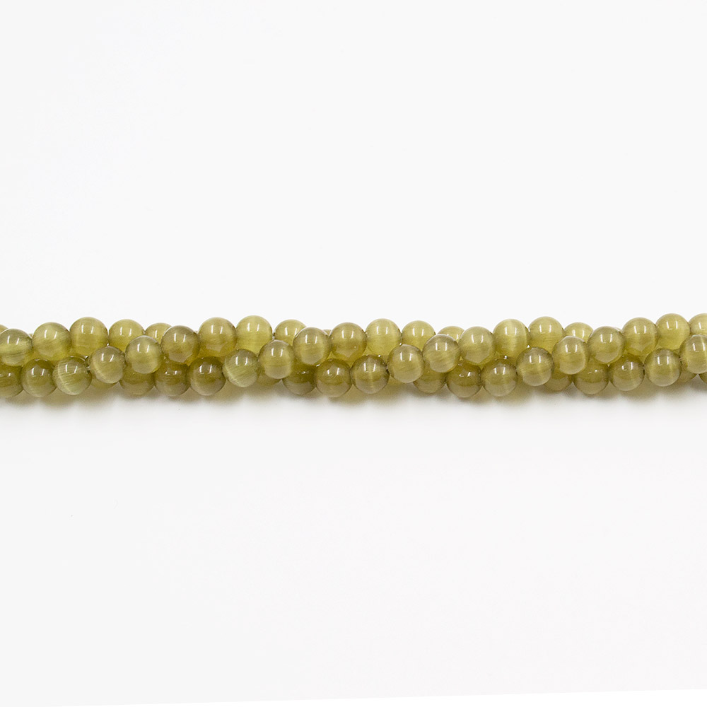 Фото товара кошачий глаз имитация шар цвет темный оливковый 6 мм 