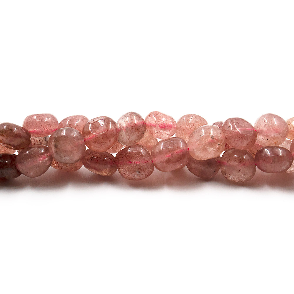 Фото товара земляничный кварц галтовка от 9*8 до 11*10 мм