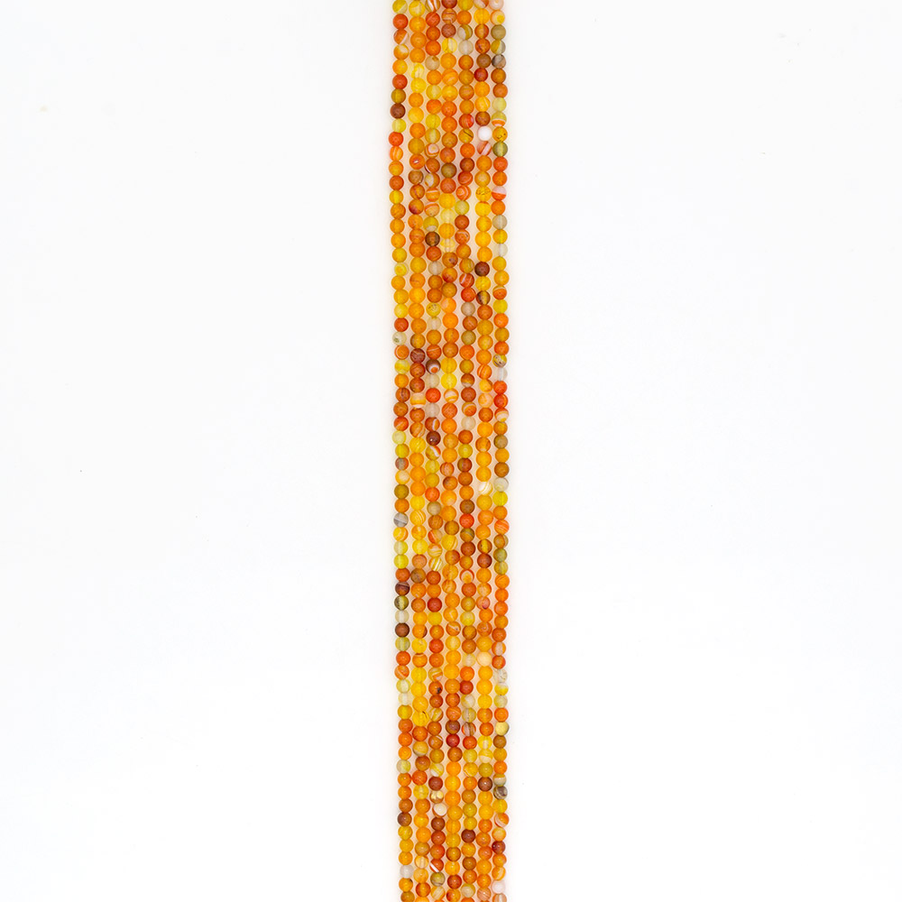 Фото товара агат шар цвет желто-оранжевый 4 мм