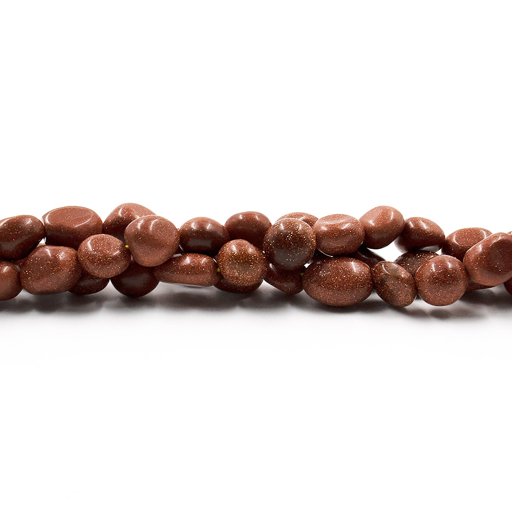 Фото товара авантюрин синтетический коричневый галтовка