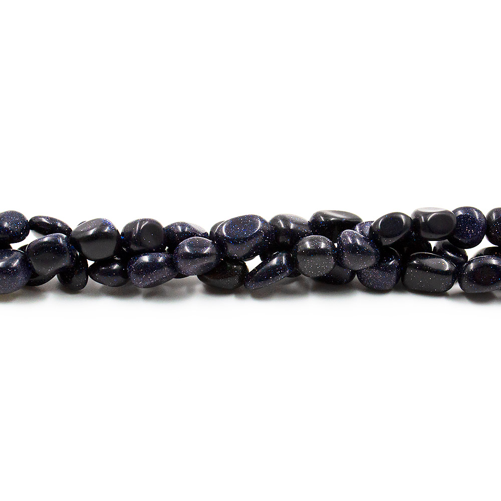 Фото товара авантюрин синтетический синий галтовка 10*9 мм