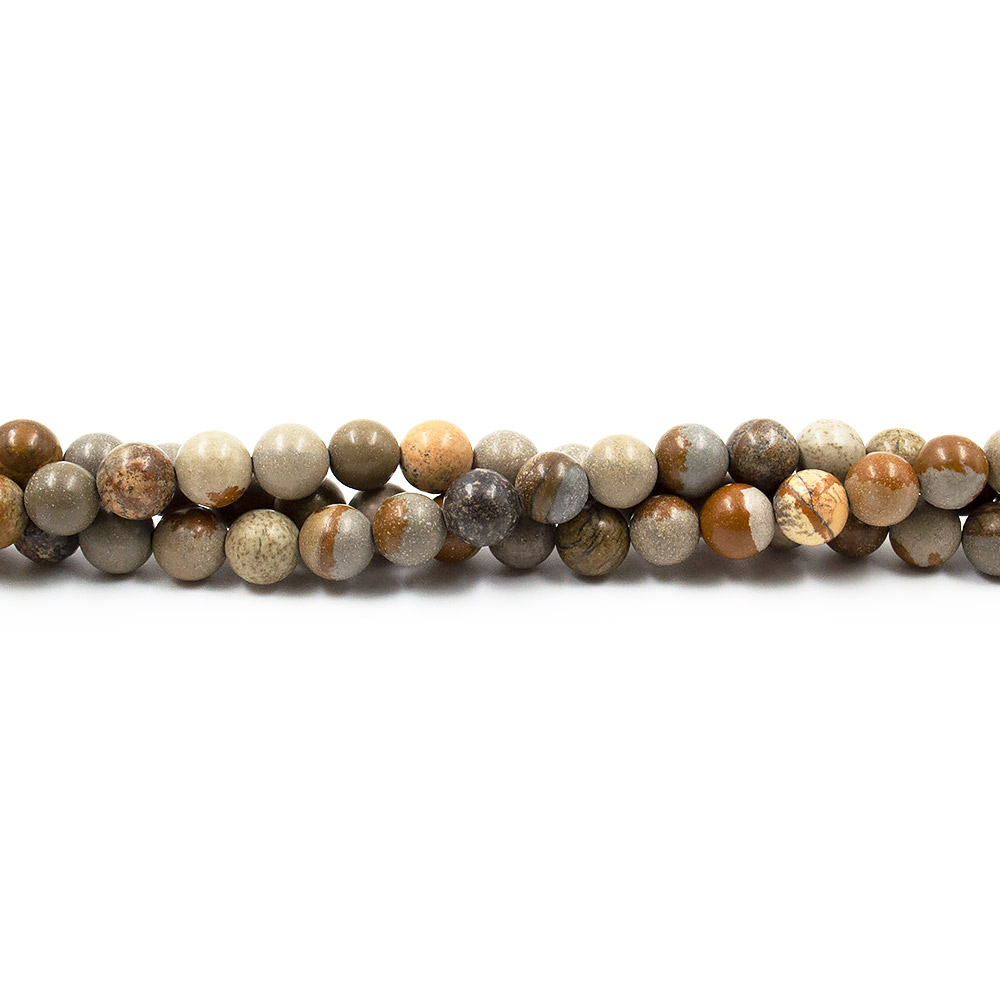 Фото товара яшма песчаная серая шар 8 мм