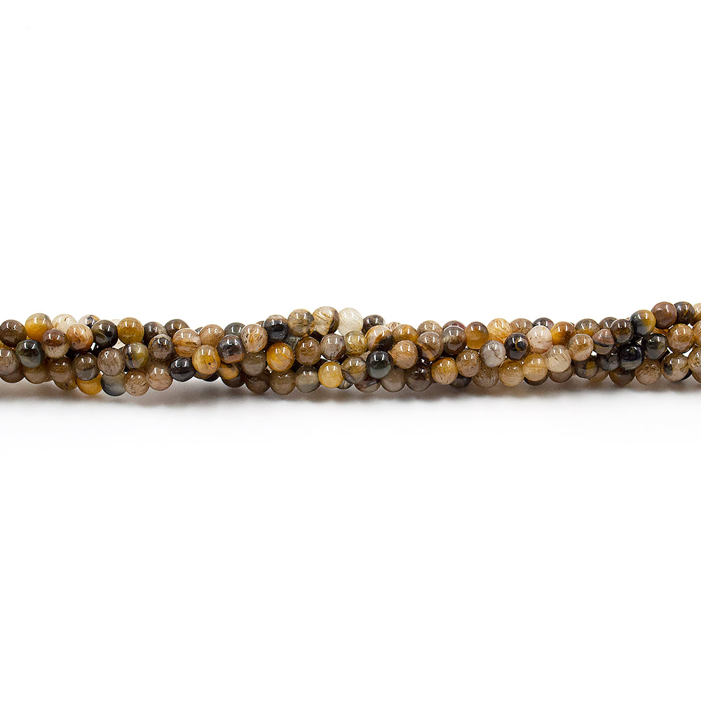 Тигровый глаз с кварцем шар 4 мм