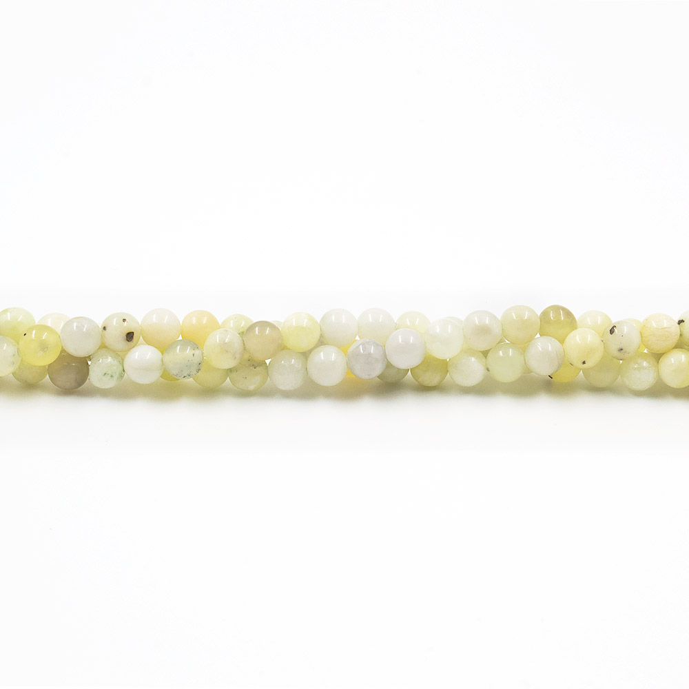 Фото товара кальцит тонированный серо-белый с желтым шар 6 мм