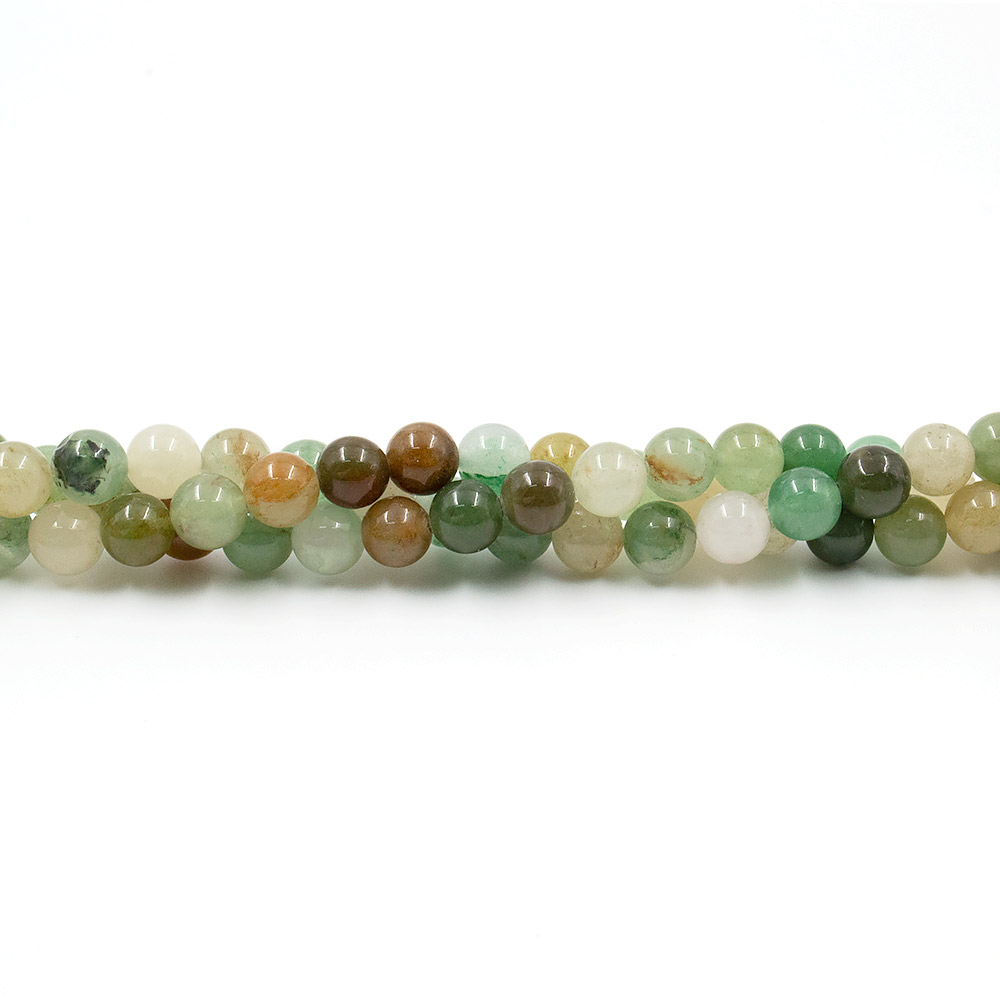 Фото товара кварц тонированный зелено-бежевый микс шар 8 мм