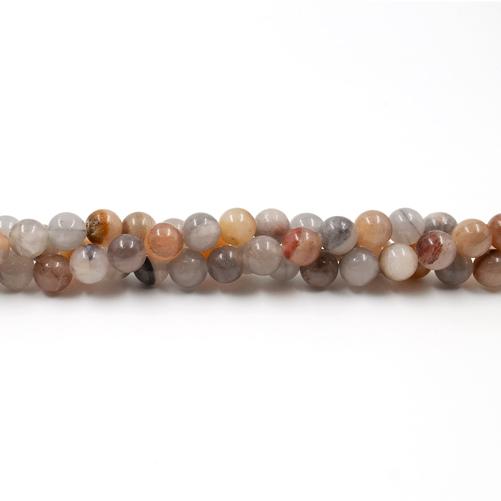 Фото товара кварц тонированный серый с рыжим шар 8 мм