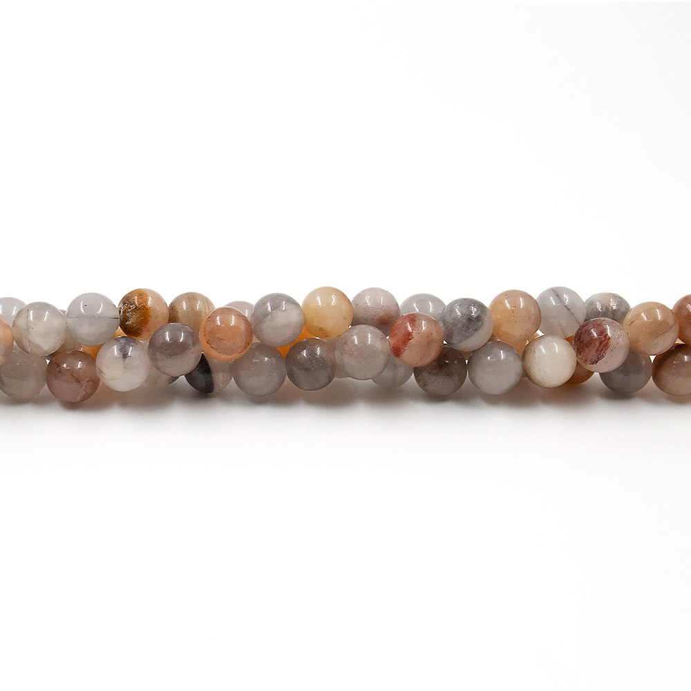 Кварц тонированный серый с рыжим шар 8 мм