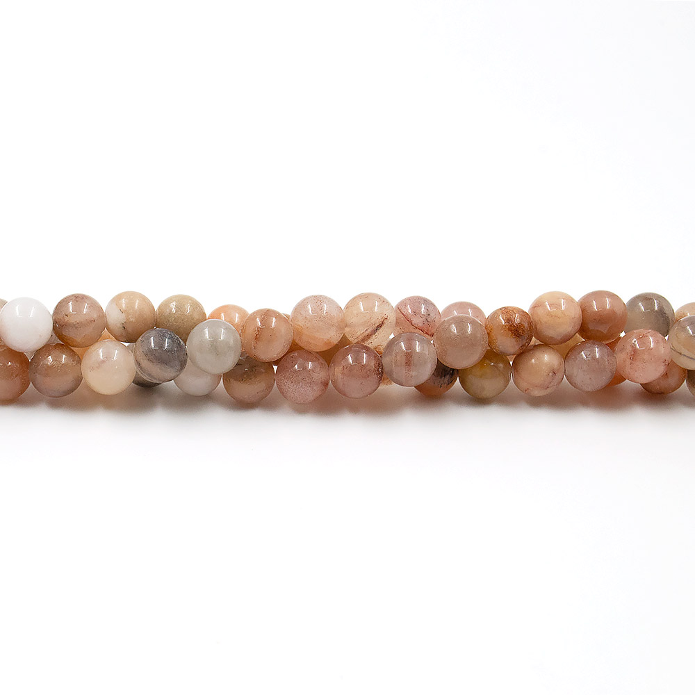 Кварц с кальцитом тонированный бежево-серый шар