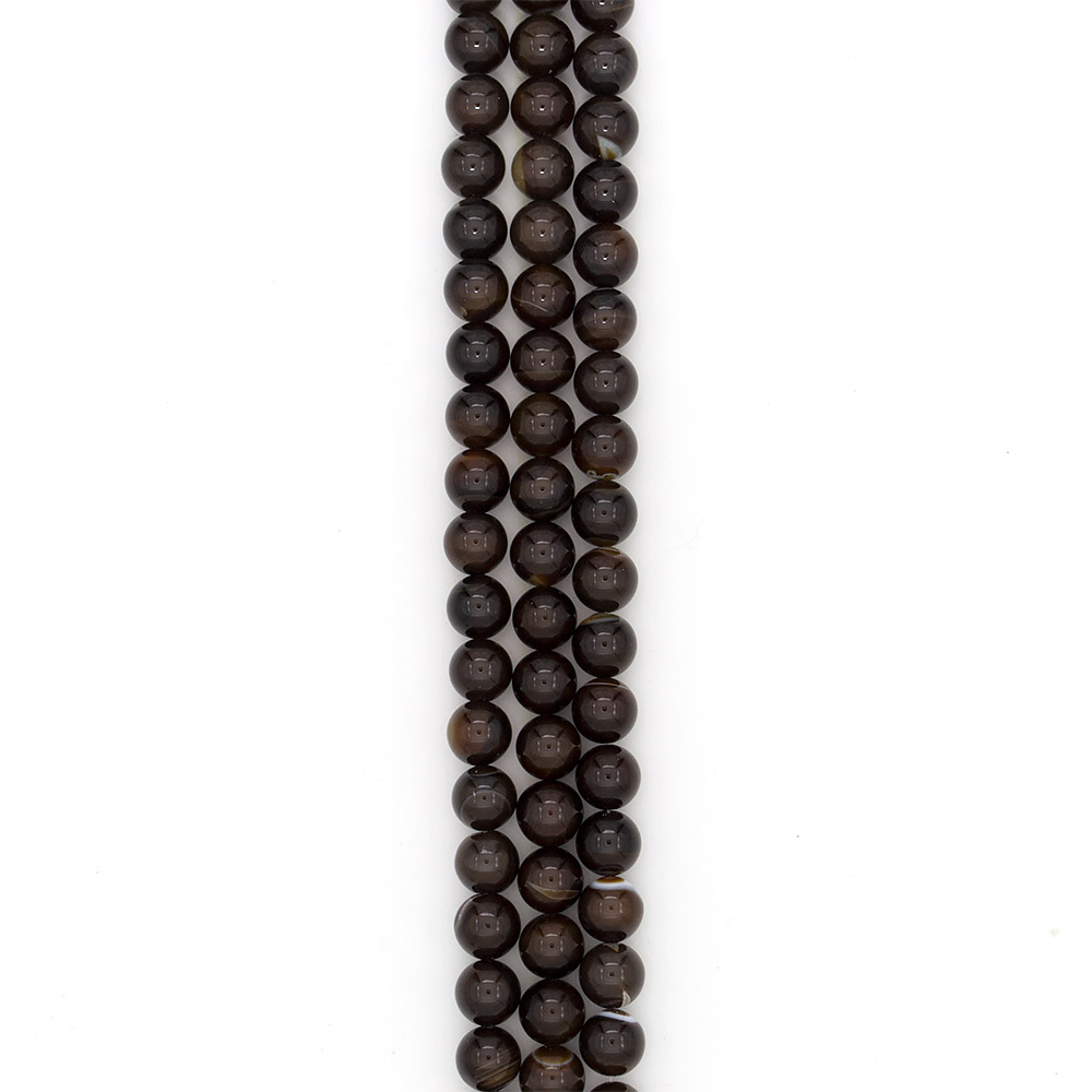 Фото товара агат шар цвет темный шоколад 14 мм