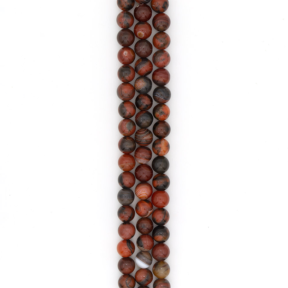 Фото товара агат шар цвет кирпичный 14 мм