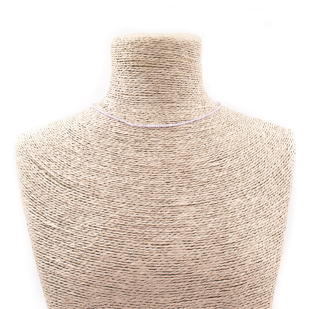 Фото товара бусы-чокер из циркона цвет сиреневый 2мм люкс грань