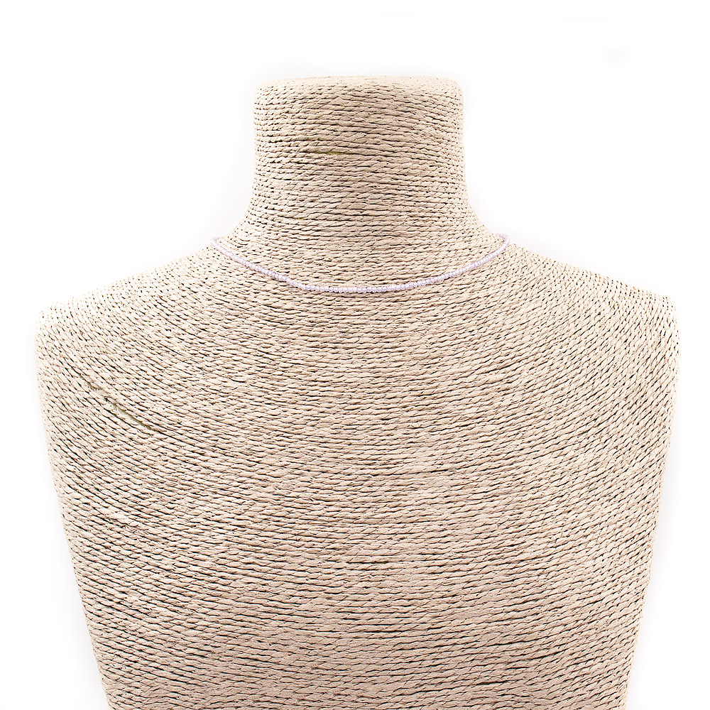 Бусы-чокер из циркона цвет сиреневый 2мм люкс грань