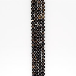 Агат шар цвет черно-коричневый 10 мм