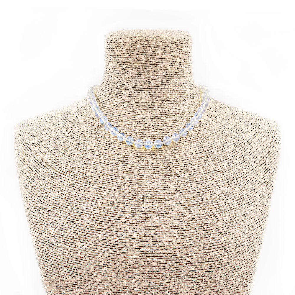 Бусы из лунного камня имитации мелкая грань 8 мм