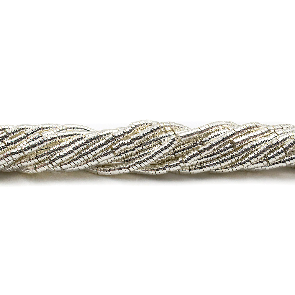 Фото товара гематит c покрытием светлое серебро шайба 3*1 мм