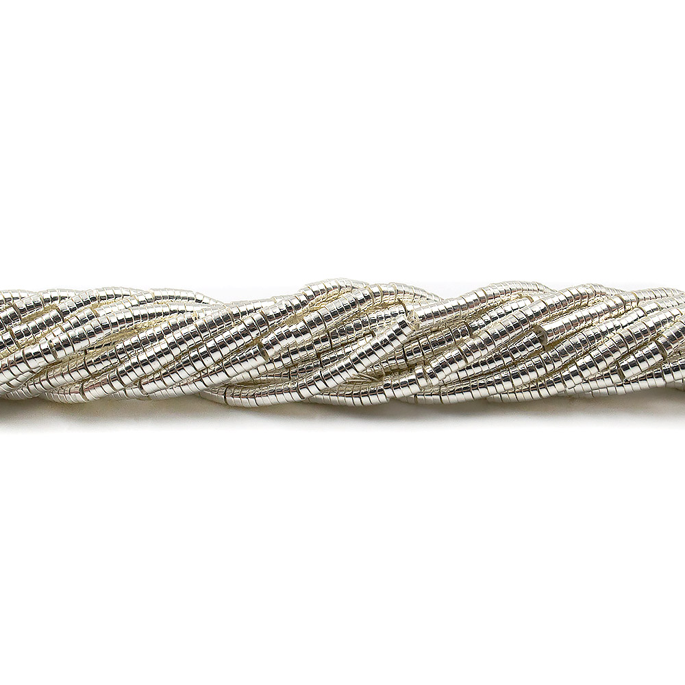 Гематит c покрытием светлое серебро шайба 3*1 мм