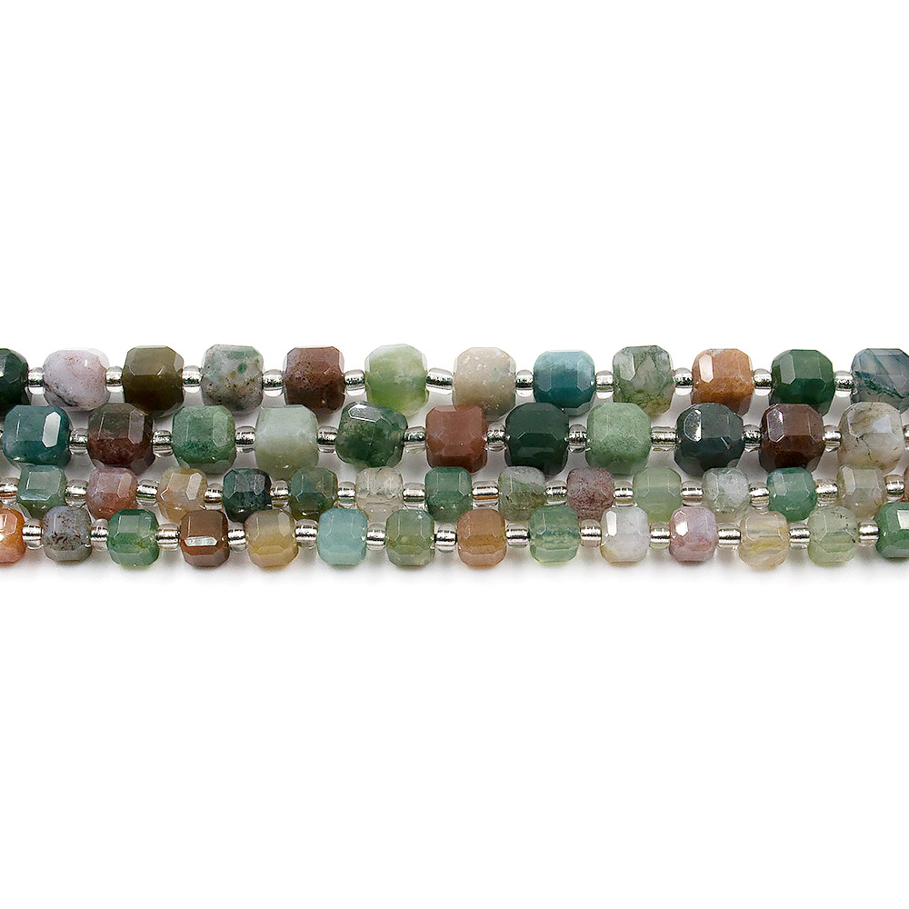 Фото товара микс яшма,халцедон,агат кубик с гранями