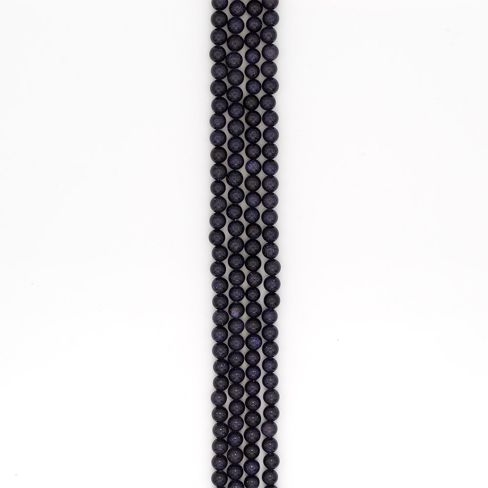 Фото товара авантюрин синтетический синий  8 мм