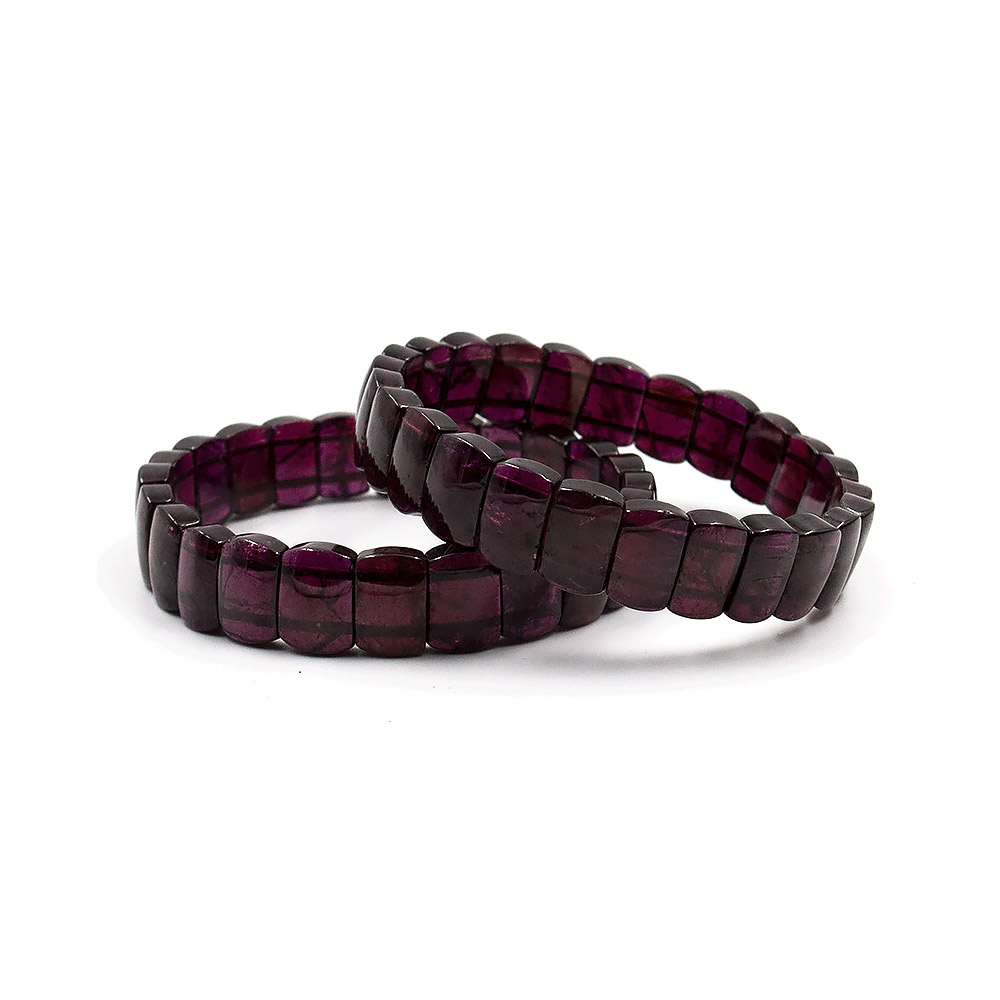 Браслет из граната сегмент прямоугольный