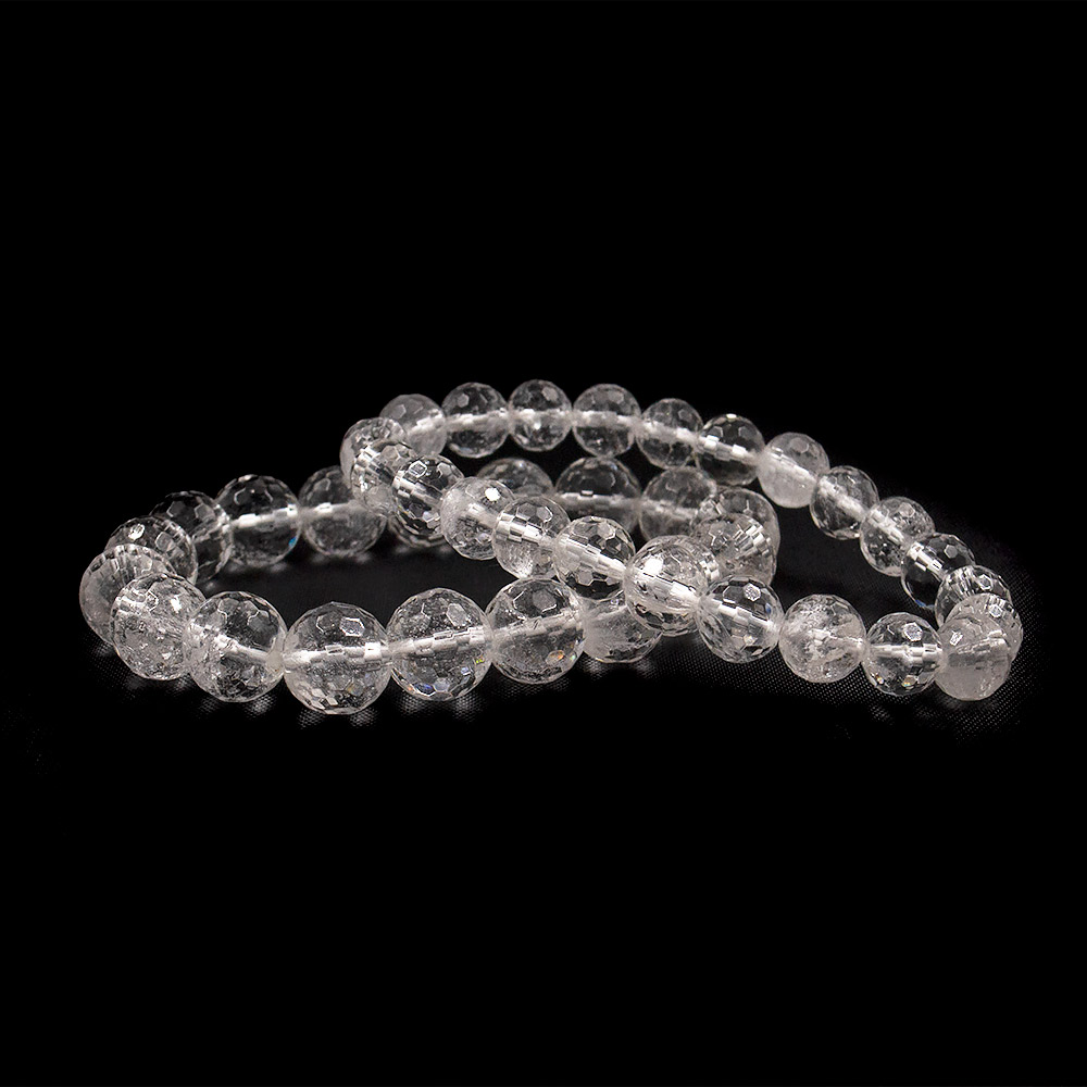 Фото товара браслет из горного хрусталя грань шар
