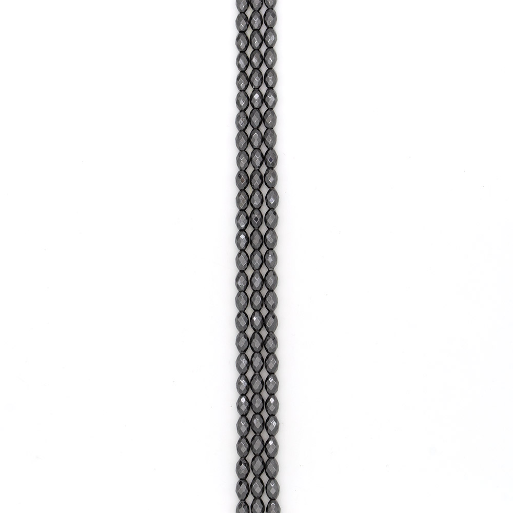 Фото товара гематит рис 9*6 мм грань