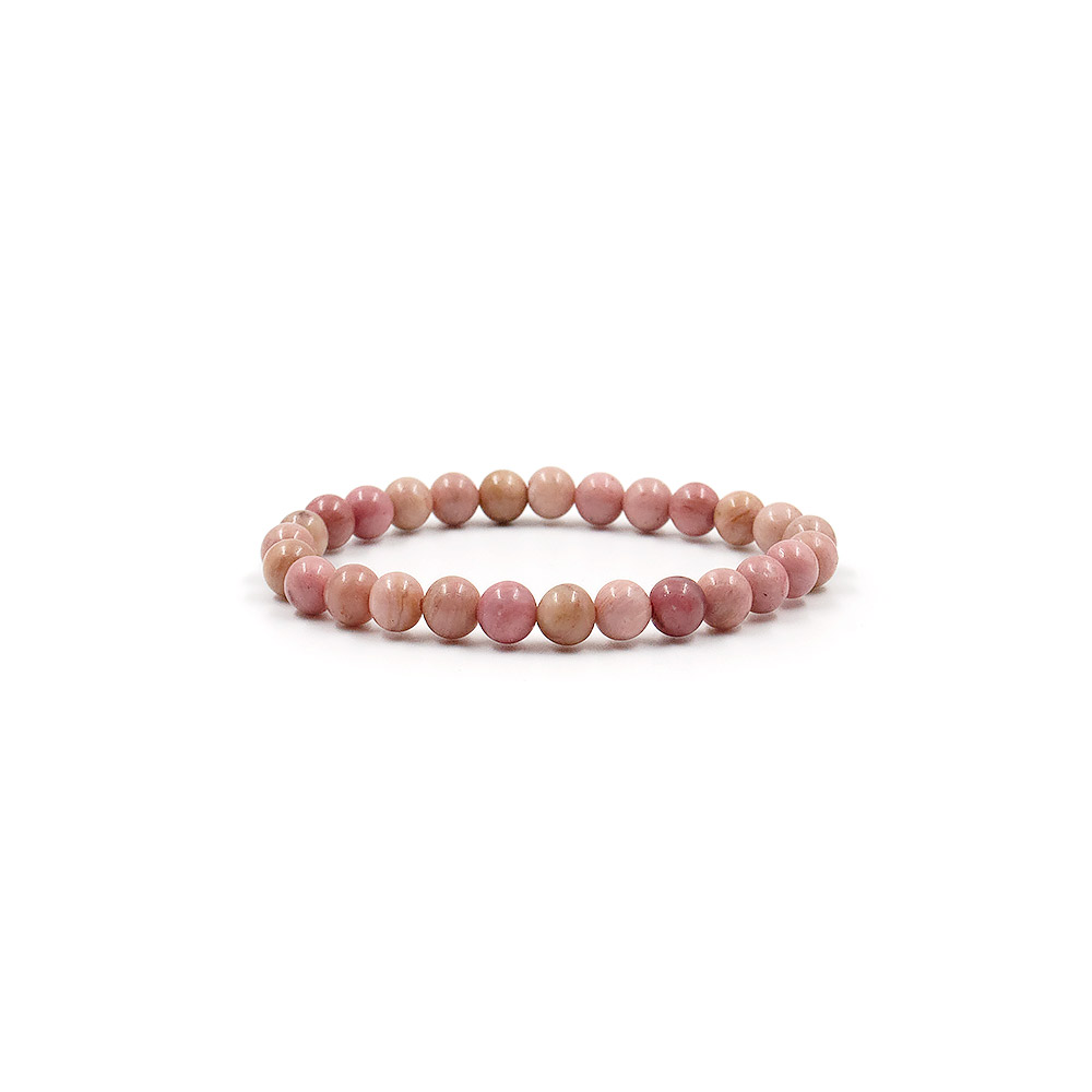 Браслет из родонита розового шар 6 мм