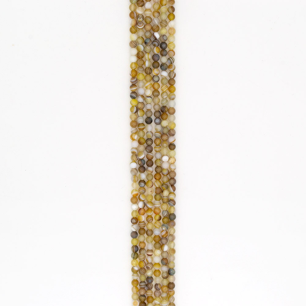 Фото товара агат шар цвет горчично-белый 6 мм