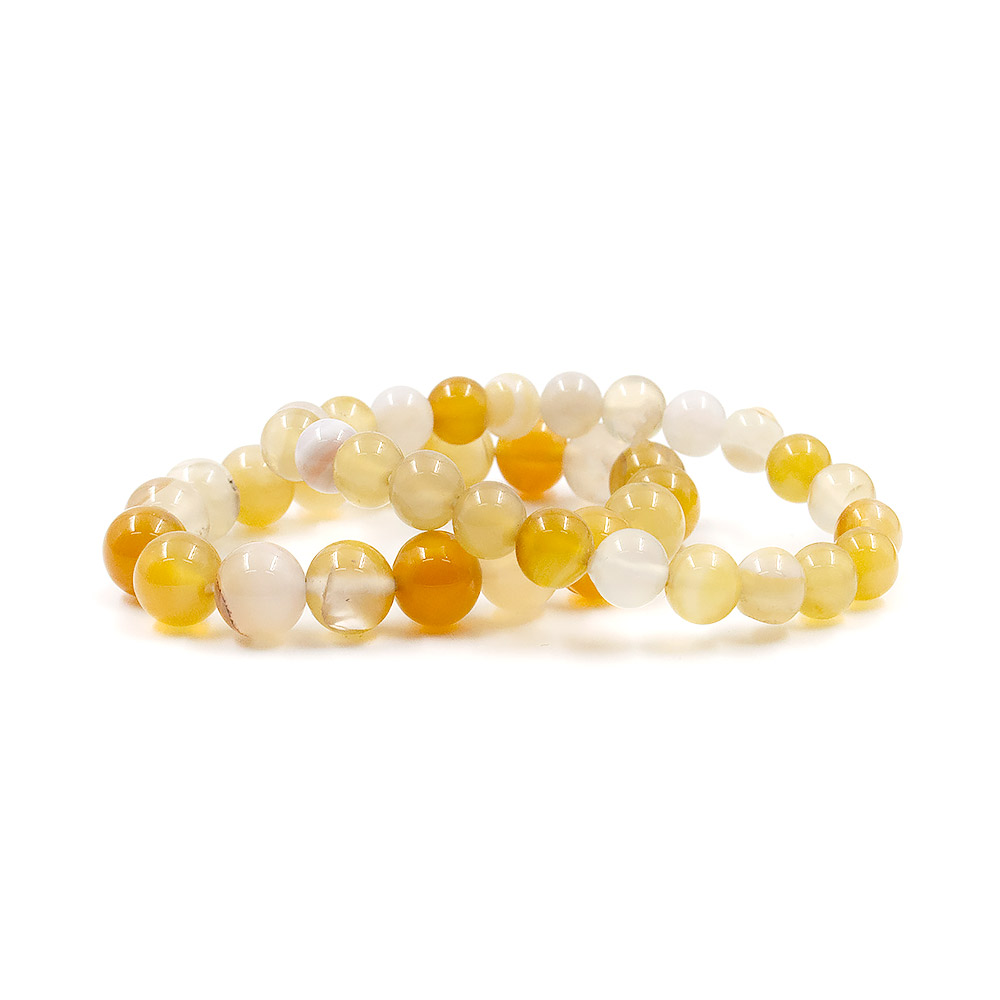 Браслет из халцедона шар